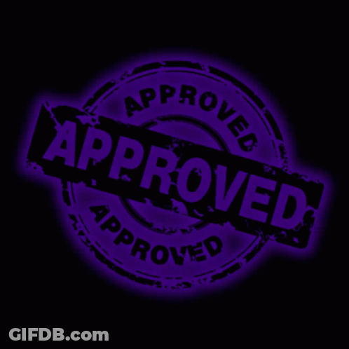 Purple Approved Stamp GIF