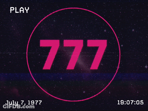 Purple Background 777 Circle July 7 1977 GIF