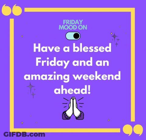Purple Background Blessed Friday Amazing Weekend GIF