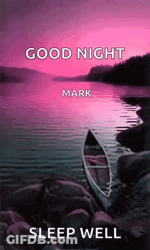 Purple Background Boat Good Night Mark Sleep Well GIF