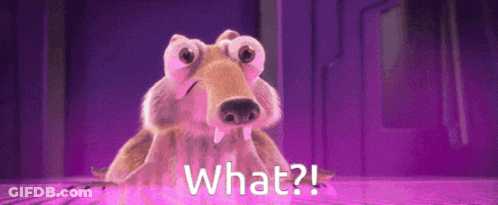 Purple Background Cartoon Saying What GIF