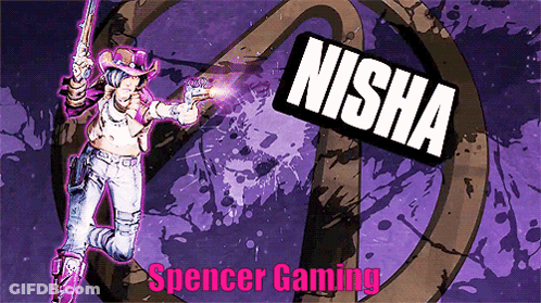 Purple Background Cowboy Holding Gun Nisha GIF