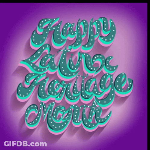 Purple Background Green And Pink Lettering Happy Marriage Month GIF