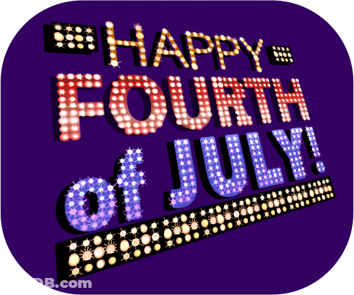 Purple Background Happy Fourth Of July GIF