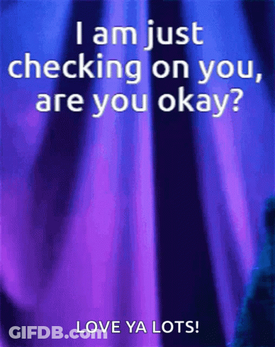 Purple Background I'm Just Checking On You GIF