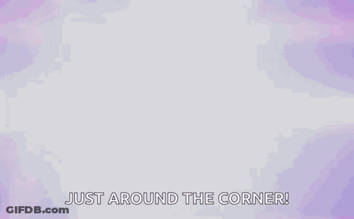 Purple Background Just Around The Corner GIF