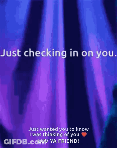 Purple Background Just Checking In On You GIF