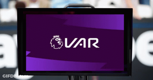 Purple Background Monitor With VAR Logo GIF