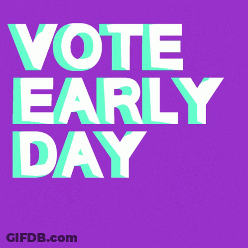 Purple Background Oct 24 Vote Early GIF