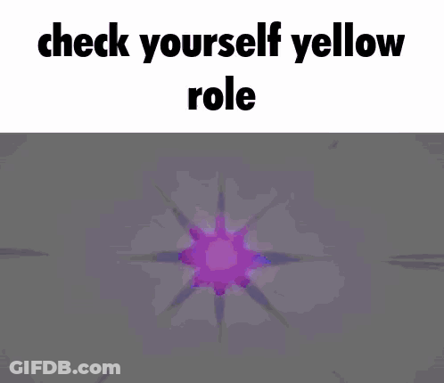 Purple Background Person Holding Glowing Object Saying Check Yourself Yellow Role GIF