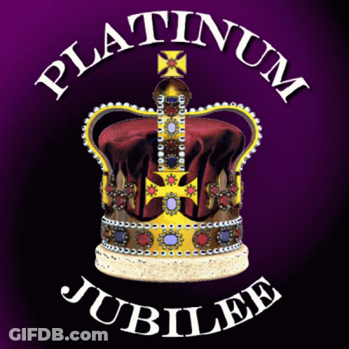 Purple Background Platinum Jubilee Crown GIF