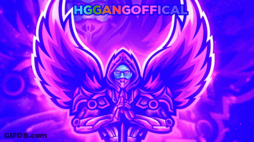 Purple Background Robot With Wings Hggangofficial GIF