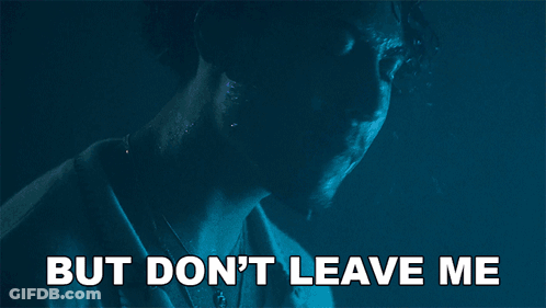 Purple Background Saying But Don't Leave Me GIF