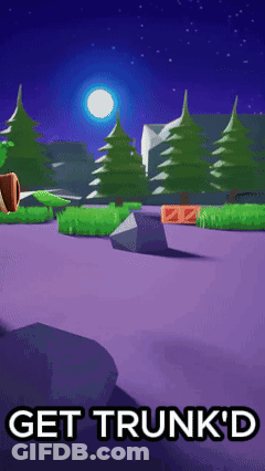 Purple Background Saying Get Trunk D GIF