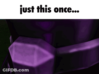 Purple Background Saying Just This Once GIF