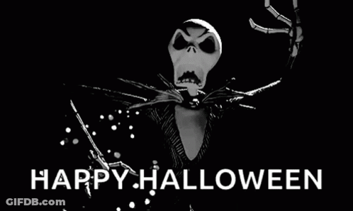 Purple Background Spider Webs Happy Halloween GIF