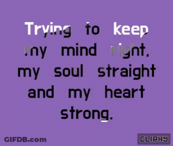 Purple Background Trying To Keep My Mind Right GIF