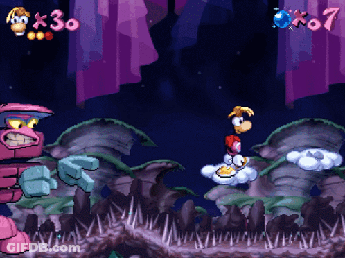 Purple Background Video Game Number 30 GIF