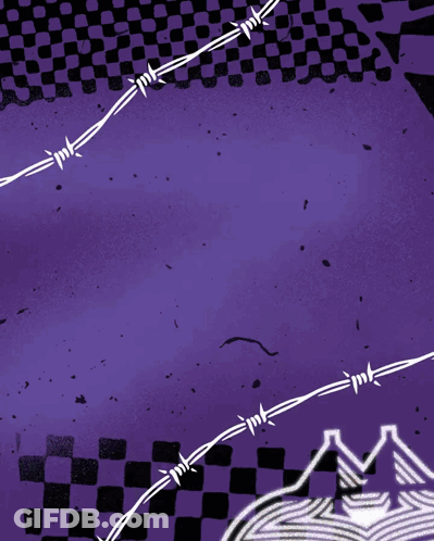 Purple Background With Barbed Wire And Tampa Bay GIF