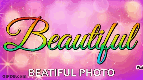 Purple Background With Beautiful Beautiful Photo GIF