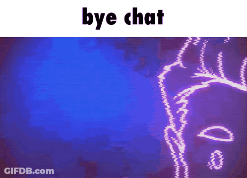 Purple Background With Bye Chat GIF