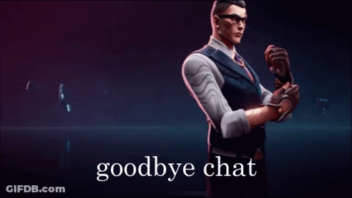 Purple Background With Cards Saying Goodbye Chat GIF