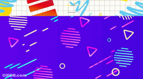 Purple Background With Geometric Shapes And Lines GIF