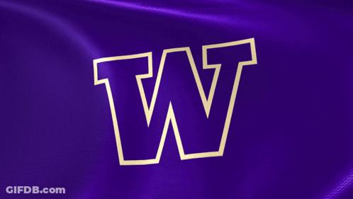 Purple Background With Gold Letter W GIF