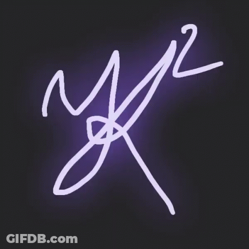 Purple Background With M And J GIF