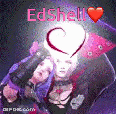 Purple Background With Pink Edshell GIF