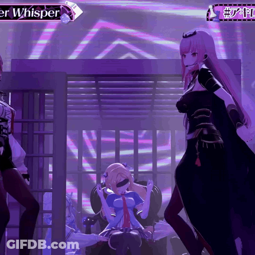 Purple Background With Power Whisper Sign GIF