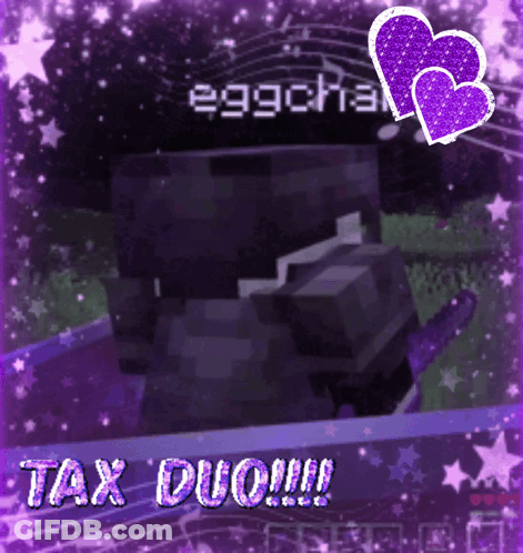 Purple Background With Purple Heart Tax Duo GIF