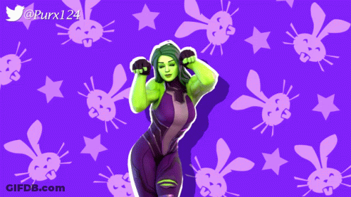 Purple Background With Rabbits And Stars @Purx124 GIF