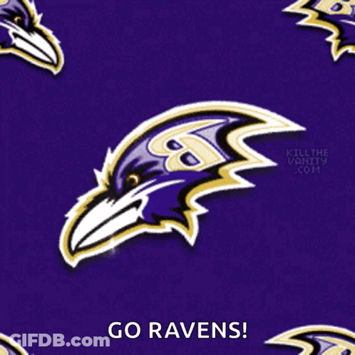 Purple Background With Ravens Logo Go Ravens GIF