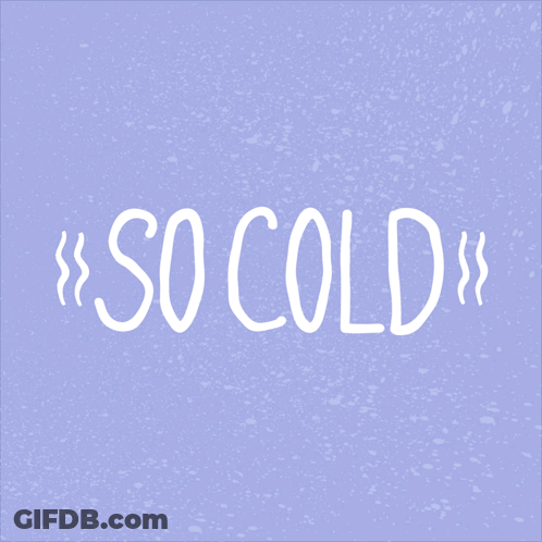 Purple Background With So Cold In White GIF