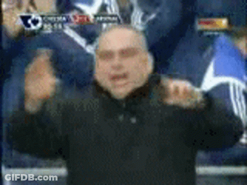 Purple Background With Three Fans Saying Fans GIF