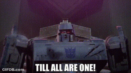 Purple Background With Till All Are One GIF