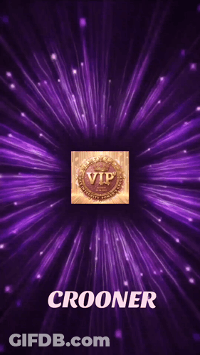 Purple Background With VIP Logo And Crooner GIF