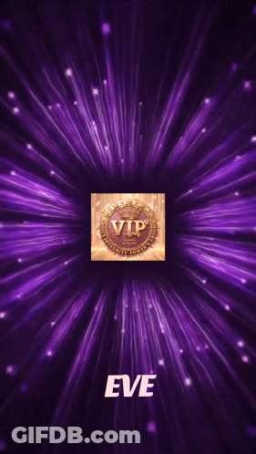 Purple Background With VIP Logo And Name Eve GIF