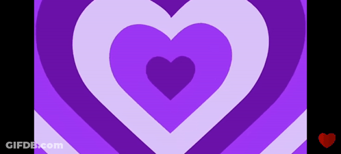 Purple Background With White Hearts And Red Heart GIF