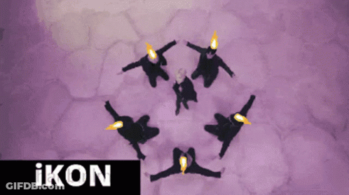 Purple Background With White Ikon GIF