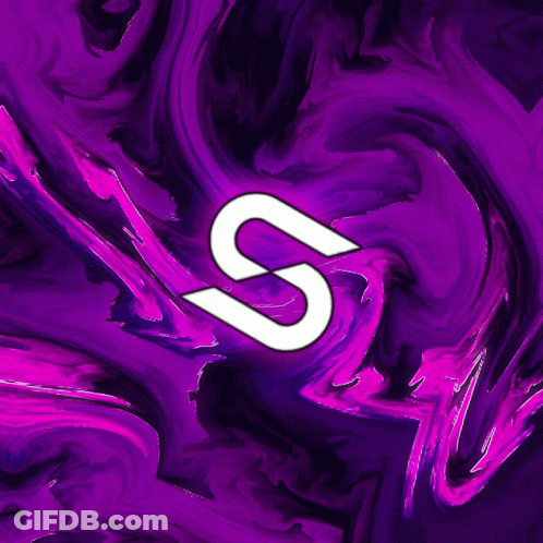 Purple Background With White Letter S GIF