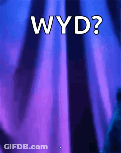 Purple Background With White Wyd GIF