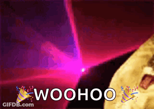 Purple Background With Woohoo GIF