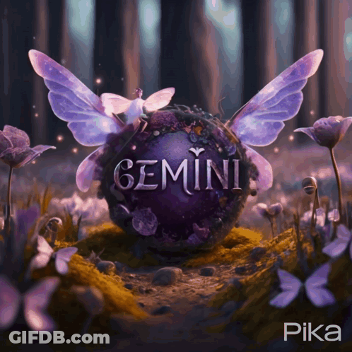 Purple Ball Saying Gemini GIF