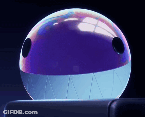 Purple Ball With White Mouth And Teeth GIF