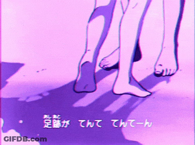 Purple Beach Anime GIF