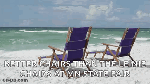 Purple Beach Chairs Better Chairs Than Leinie Chairs At MN State Fair GIF