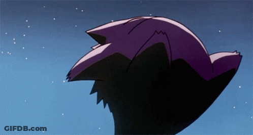 Purple Bird Flying In Night Sky GIF