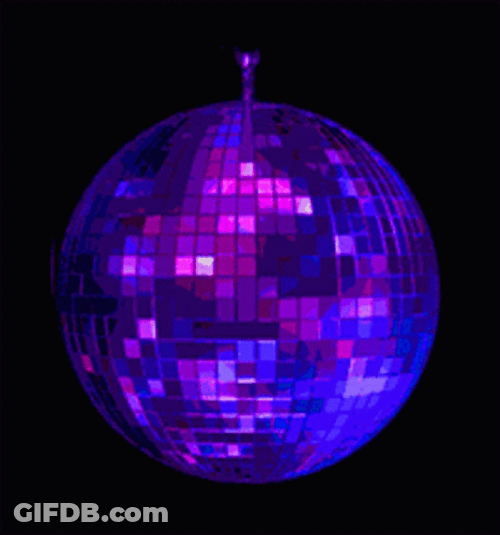Purple Black Disco Ball GIF